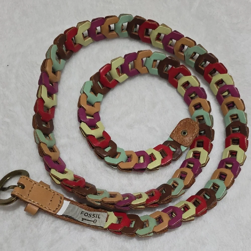 Fossil‎ Multicolor Woven Leather Belt